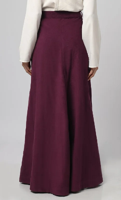 Women's Corduroy A-Line Skirt With Pockets