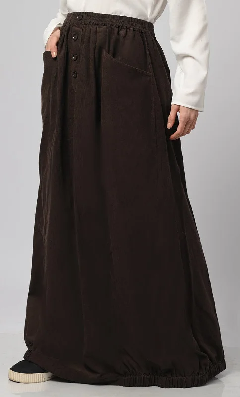 Women's Corduroy Skirt With Pockets