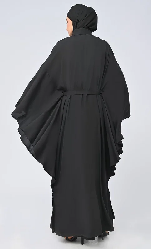 Women's Islamic Button Down Kaftan Abaya With Matching Hijab