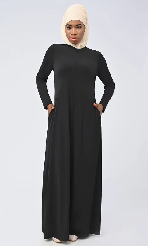 Women's Long Length Black Lining