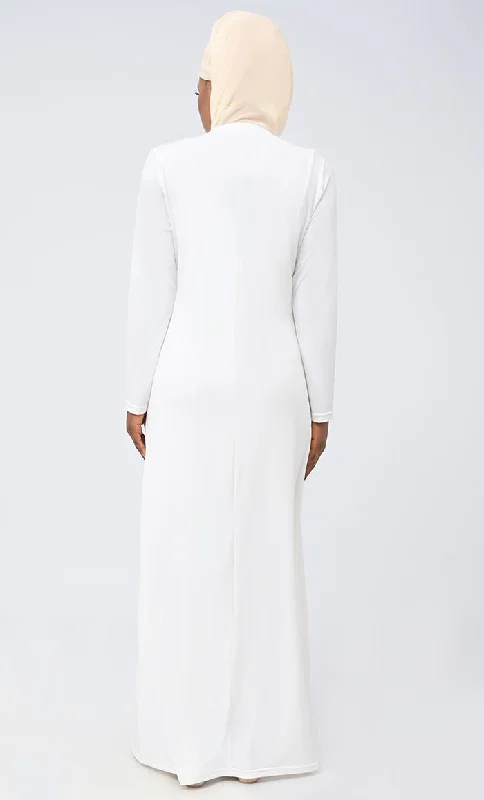 Women's Long Length White Lining