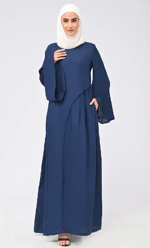 Women's Rayon Islamic Double Layer Dress For Women