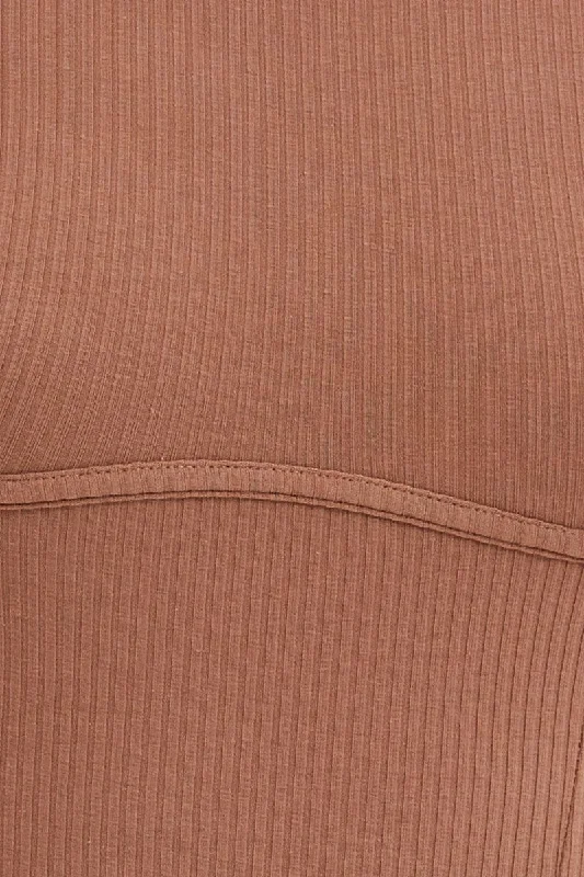 Brown Bodysuit Long Sleeve