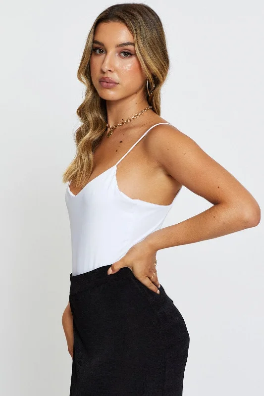 White Bodysuit Top